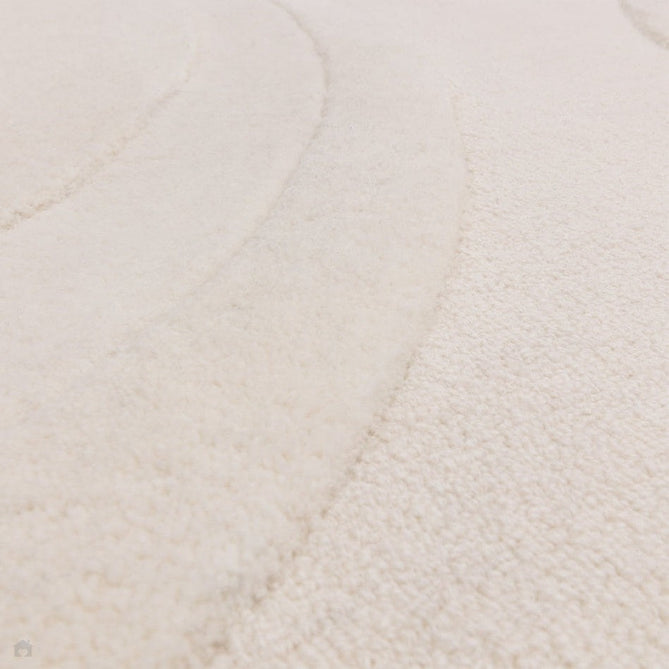Olsen Movement Modern Plain Abstract Hand Carved Hi-Low Textured Wool Cream Rug-Asiatic Carpets-Rug Love - The Most Loved Rug Store