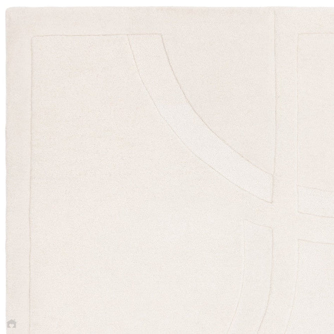 Olsen Movement Modern Plain Abstract Hand Carved Hi-Low Textured Wool Cream Rug-Asiatic Carpets-Rug Love - The Most Loved Rug Store