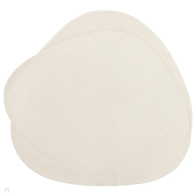 Olsen Ridge Modern Plain Abstract Hand Carved Hi-Low Textured Wool Oval Cream Rug-Asiatic Carpets-Rug Love - The Most Loved Rug Store