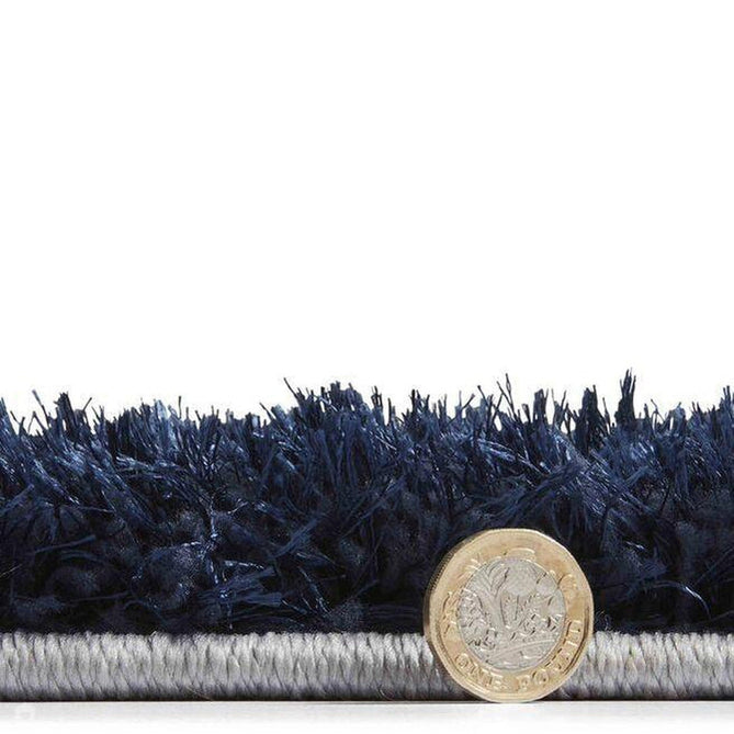 Olympia 2239 3D Geometric Plush Carved Hi-Lo Textured Soft Polyester Metallic Shimmer Shaggy Grey/Navy Rug-Think Rugs-Rug Love - The Most Loved Rug Store