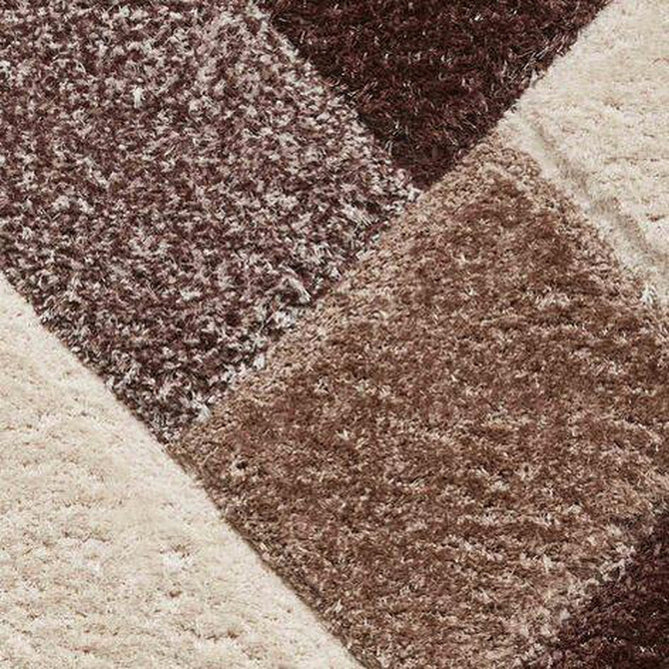 Olympia 2239 3D Geometric Plush Hand Carved Soft Polypropylene Shaggy Beige/Brown/Cream Rug-Think Rugs-Rug Love - The Most Loved Rug Store