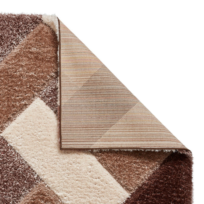 Olympia 2239 3D Geometric Plush Hand Carved Soft Polypropylene Shaggy Beige/Brown/Cream Rug-Think Rugs-Rug Love - The Most Loved Rug Store