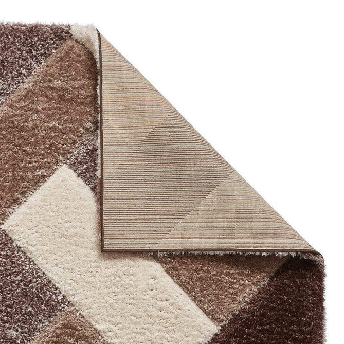 Olympia 2239 3D Geometric Plush Hand Carved Soft Polypropylene Shaggy Beige/Brown/Cream Rug-Think Rugs-Rug Love - The Most Loved Rug Store