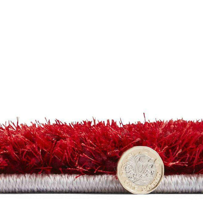 Olympia 2239 3D Geometric Plush Hand Carved Soft Polypropylene Shaggy Grey/Red/Brown Rug-Think Rugs-Rug Love - The Most Loved Rug Store