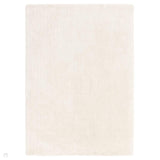 Opulence Plush Plain Soft Subtle Shimmer Sustainable Recycled Polyester Mid-Height Shaggy Ivory Rug