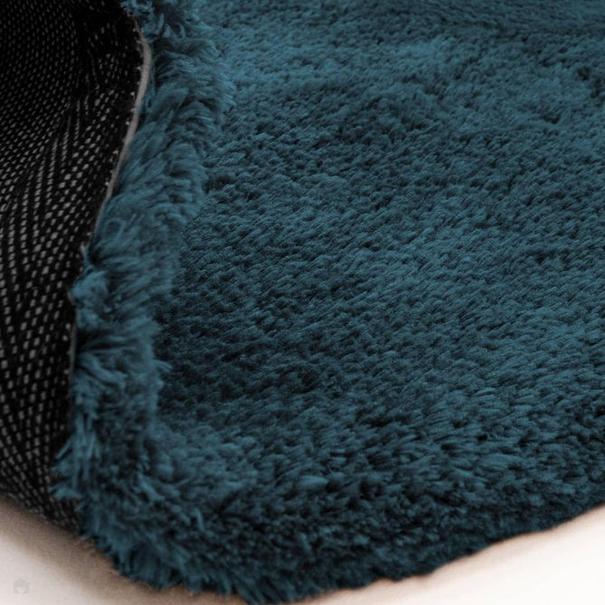 Opulence Plush Plain Soft Subtle Shimmer Sustainable Recycled Polyester Mid-Height Shaggy Petrol Rug-Asiatic Carpets-Rug Love - The Most Loved Rug Store