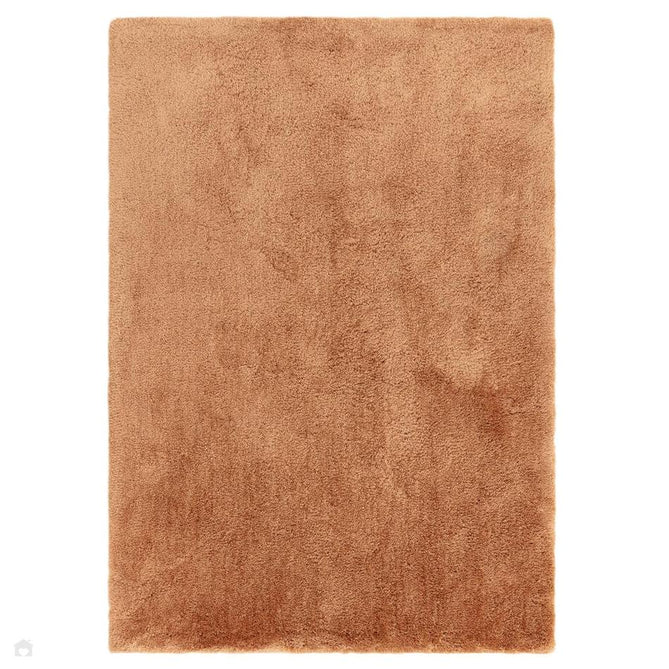 Opulence Plush Plain Soft Subtle Shimmer Sustainable Recycled Polyester Mid-Height Shaggy Rust Terracotta Rug-Asiatic Carpets-Rug Love - The Most Loved Rug Store