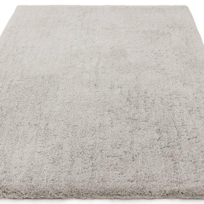 Opulence Plush Plain Soft Subtle Shimmer Sustainable Recycled Polyester Mid-Height Shaggy Silver Rug-Asiatic Carpets-Rug Love - The Most Loved Rug Store