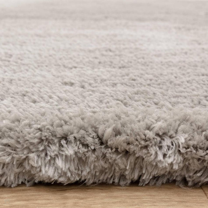 Opulence Plush Plain Soft Subtle Shimmer Sustainable Recycled Polyester Mid-Height Shaggy Silver Rug-Asiatic Carpets-Rug Love - The Most Loved Rug Store
