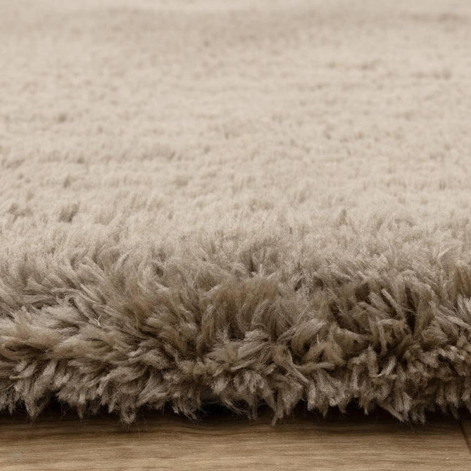 Opulence Plush Plain Soft Subtle Shimmer Sustainable Recycled Polyester Mid-Height Shaggy Taupe Rug-Asiatic Carpets-Rug Love - The Most Loved Rug Store