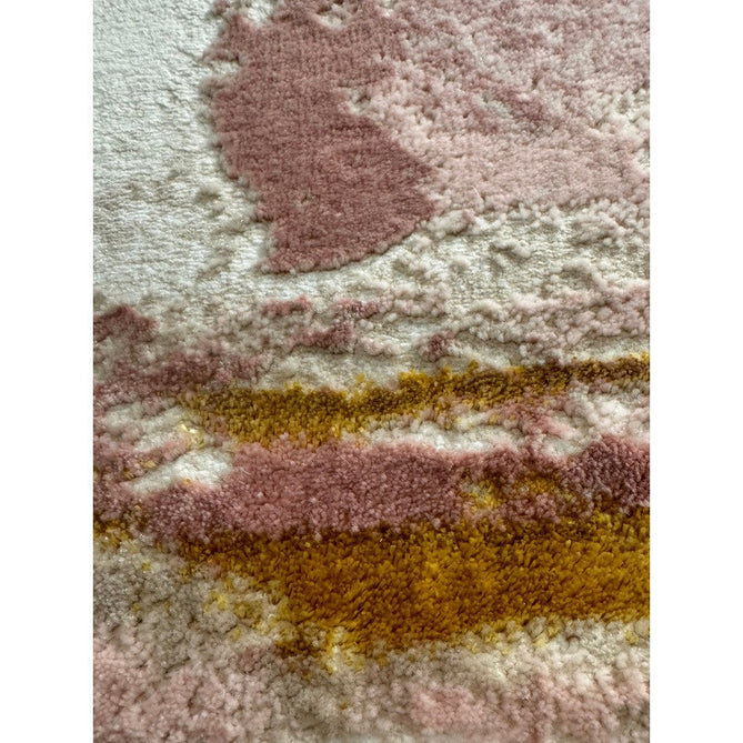Orion OR01 Decor Modern Abstract Distressed Textured Soft-Touch Metallic Shimmer Pink/Gold/Cream Rug-Asiatic Carpets-Rug Love - The Most Loved Rug Store