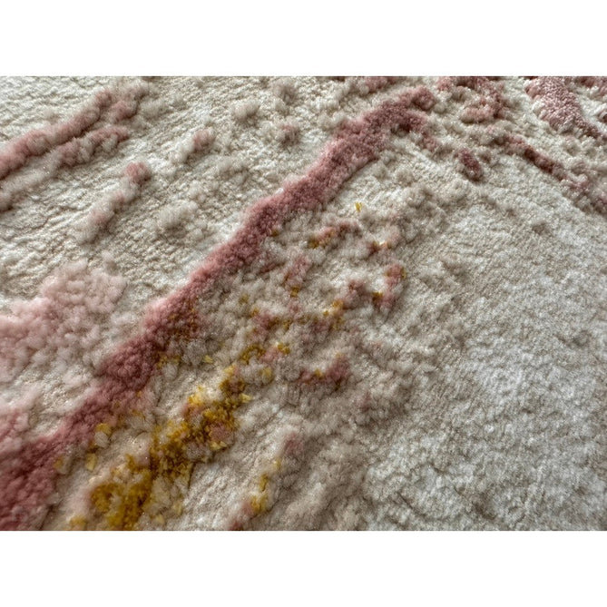 Orion OR01 Decor Modern Abstract Distressed Textured Soft-Touch Metallic Shimmer Pink/Gold/Cream Rug-Asiatic Carpets-Rug Love - The Most Loved Rug Store
