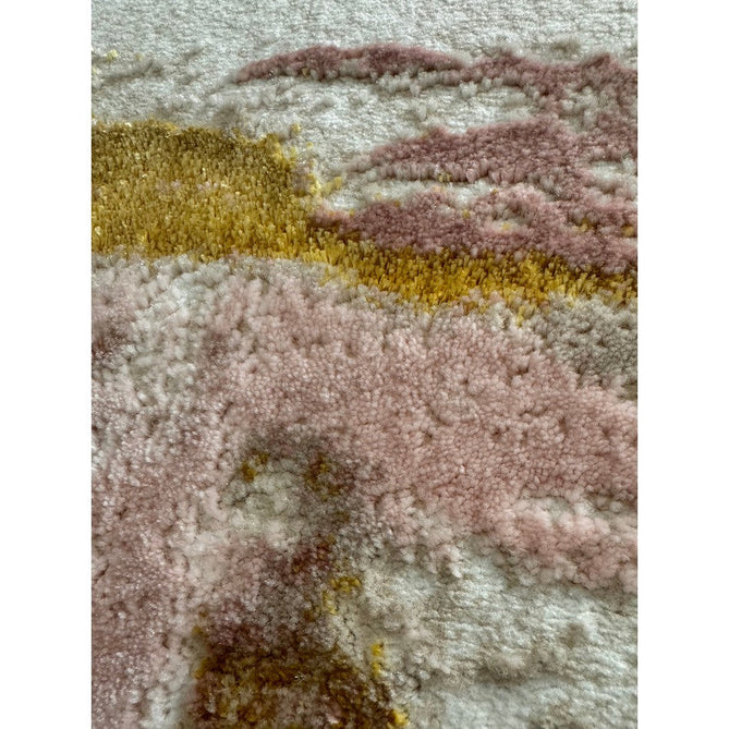 Orion OR01 Decor Modern Abstract Distressed Textured Soft-Touch Metallic Shimmer Pink/Gold/Cream Rug-Asiatic Carpets-Rug Love - The Most Loved Rug Store
