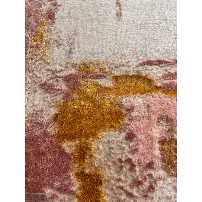 Orion OR01 Decor Modern Abstract Distressed Textured Soft-Touch Metallic Shimmer Pink/Gold/Cream Rug-Asiatic Carpets-Rug Love - The Most Loved Rug Store