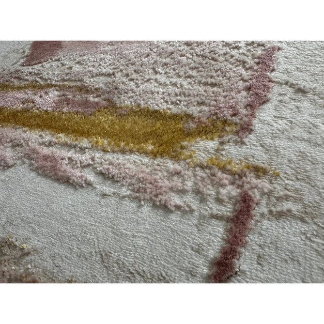 Orion OR01 Decor Modern Abstract Distressed Textured Soft-Touch Metallic Shimmer Pink/Gold/Cream Rug-Asiatic Carpets-Rug Love - The Most Loved Rug Store