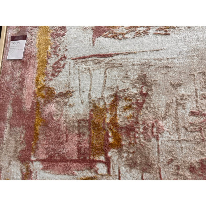 Orion OR01 Decor Modern Abstract Distressed Textured Soft-Touch Metallic Shimmer Pink/Gold/Cream Rug-Asiatic Carpets-Rug Love - The Most Loved Rug Store