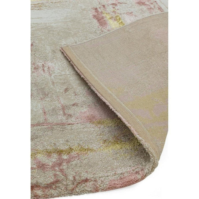 Orion OR01 Decor Modern Abstract Distressed Textured Soft-Touch Metallic Shimmer Pink/Gold/Cream Rug-Asiatic Carpets-Rug Love - The Most Loved Rug Store