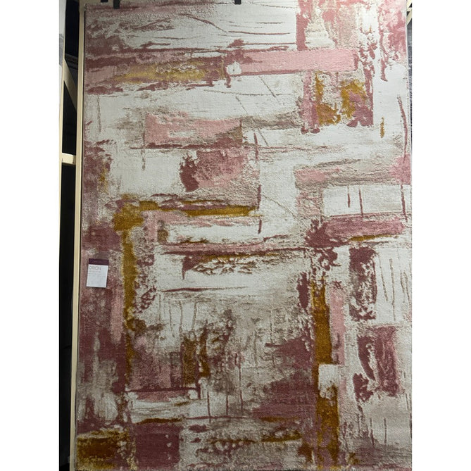 Orion OR01 Decor Modern Abstract Distressed Textured Soft-Touch Metallic Shimmer Pink/Gold/Cream Rug-Asiatic Carpets-Rug Love - The Most Loved Rug Store