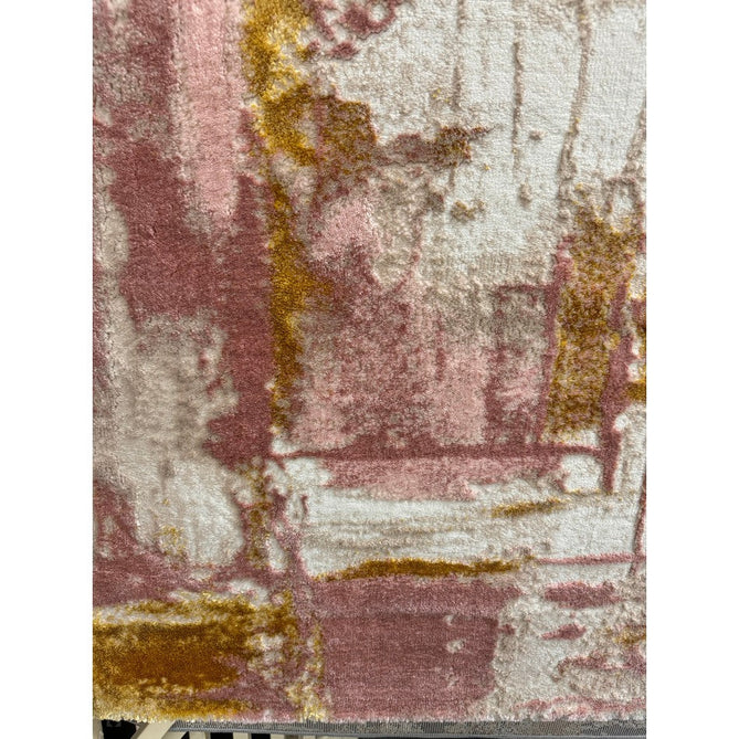 Orion OR01 Decor Modern Abstract Distressed Textured Soft-Touch Metallic Shimmer Pink/Gold/Cream Rug-Asiatic Carpets-Rug Love - The Most Loved Rug Store