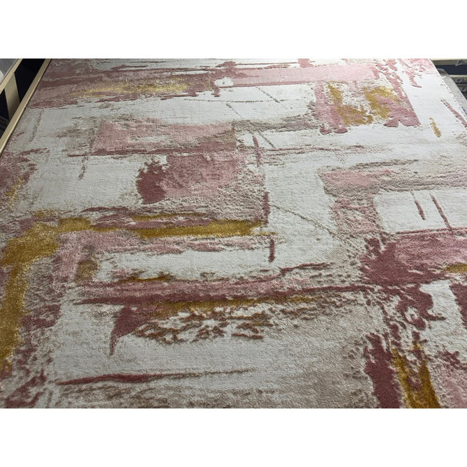 Orion OR01 Decor Modern Abstract Distressed Textured Soft-Touch Metallic Shimmer Pink/Gold/Cream Rug-Asiatic Carpets-Rug Love - The Most Loved Rug Store
