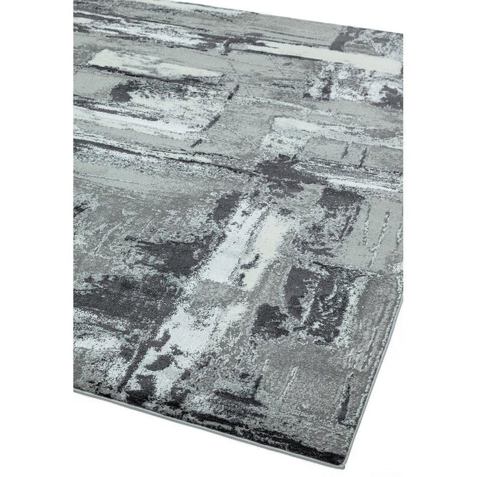 Orion OR02 Decor Modern Abstract Distressed Textured Soft-Touch Metallic Shimmer Grey/Silver/Cream/Charcoal Rug-Asiatic Carpets-Rug Love - The Most Loved Rug Store