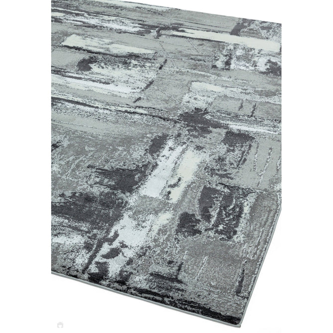 Orion OR02 Decor Modern Abstract Distressed Textured Soft-Touch Metallic Shimmer Grey/Silver/Cream/Charcoal Rug-Asiatic Carpets-Rug Love - The Most Loved Rug Store