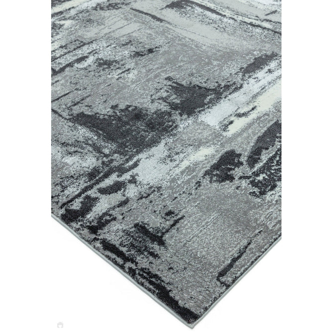 Orion OR02 Decor Modern Abstract Distressed Textured Soft-Touch Metallic Shimmer Grey/Silver/Cream/Charcoal Rug-Asiatic Carpets-Rug Love - The Most Loved Rug Store