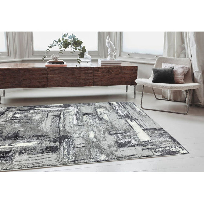 Orion OR02 Decor Modern Abstract Distressed Textured Soft-Touch Metallic Shimmer Grey/Silver/Cream/Charcoal Rug-Asiatic Carpets-Rug Love - The Most Loved Rug Store