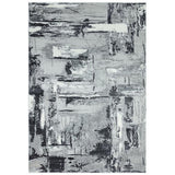 Orion OR02 Decor Modern Abstract Distressed Textured Soft-Touch Metallic Shimmer Grey/Silver/Cream/Charcoal Rug