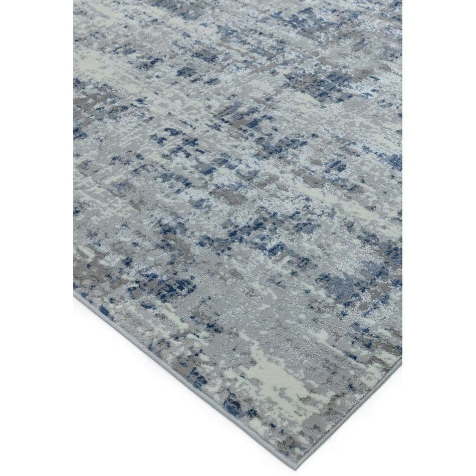 Orion OR04 Abstract Blue Rug 080 x 150 cm Lowest Price £75.00 | Rug Love