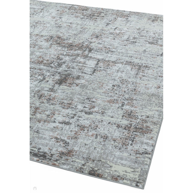 Orion OR06 Abstract Modern Distressed Textured Soft-Touch Metallic Shimmer Pink/Grey/Cream Rug-Asiatic Carpets-Rug Love - The Most Loved Rug Store