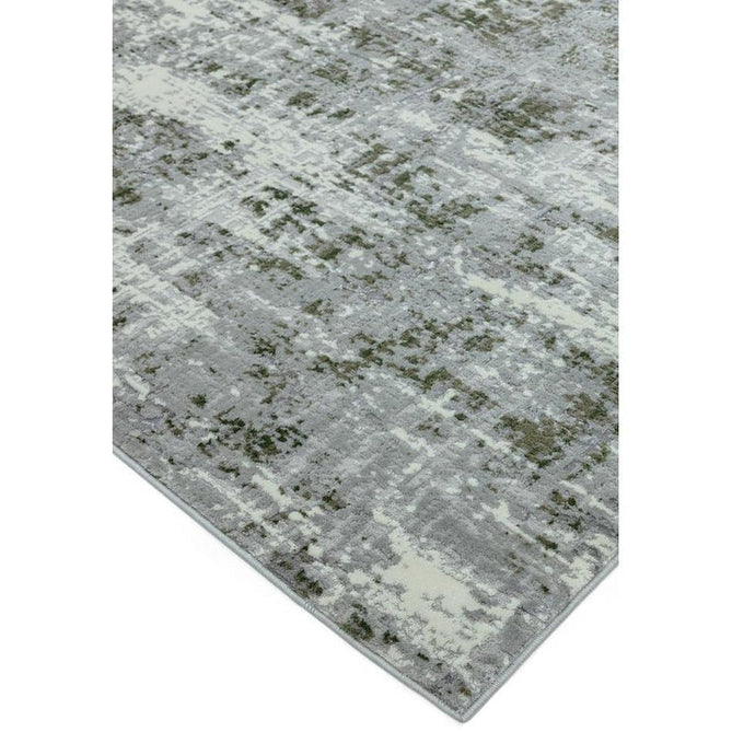 Orion OR08 Abstract Modern Distressed Textured Soft-Touch Metallic Shimmer Green/Silver/Cream Rug-Asiatic Carpets-Rug Love - The Most Loved Rug Store