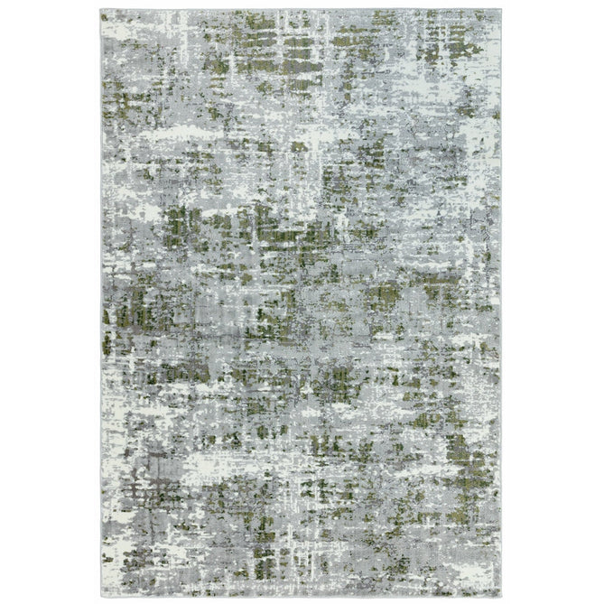 Orion OR08 Abstract Modern Distressed Textured Soft-Touch Metallic Shimmer Green/Silver/Cream Rug-Asiatic Carpets-Rug Love - The Most Loved Rug Store