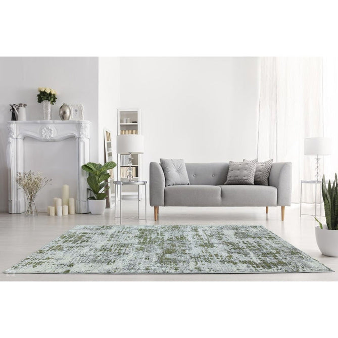 Orion OR08 Abstract Modern Distressed Textured Soft-Touch Metallic Shimmer Green/Silver/Cream Rug-Asiatic Carpets-Rug Love - The Most Loved Rug Store
