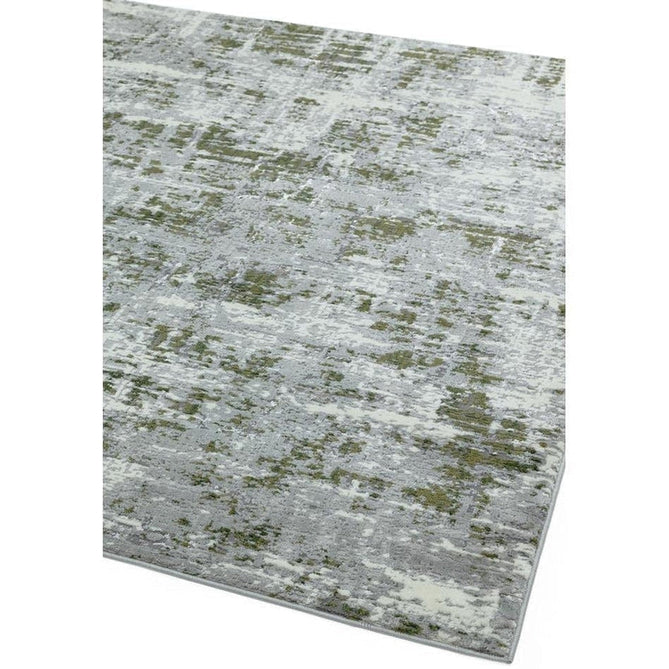 Orion OR08 Abstract Modern Distressed Textured Soft-Touch Metallic Shimmer Green/Silver/Cream Rug-Asiatic Carpets-Rug Love - The Most Loved Rug Store
