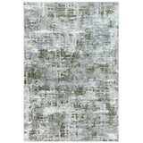 Orion OR08 Abstract Modern Distressed Textured Soft-Touch Metallic Shimmer Green/Silver/Cream Rug