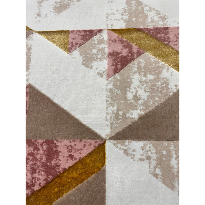 Orion OR10 Flag Modern Geometric Distressed Textured Soft-Touch Metallic Shimmer Pink/Gold/Taupe/Cream Rug-Asiatic Carpets-Rug Love - The Most Loved Rug Store