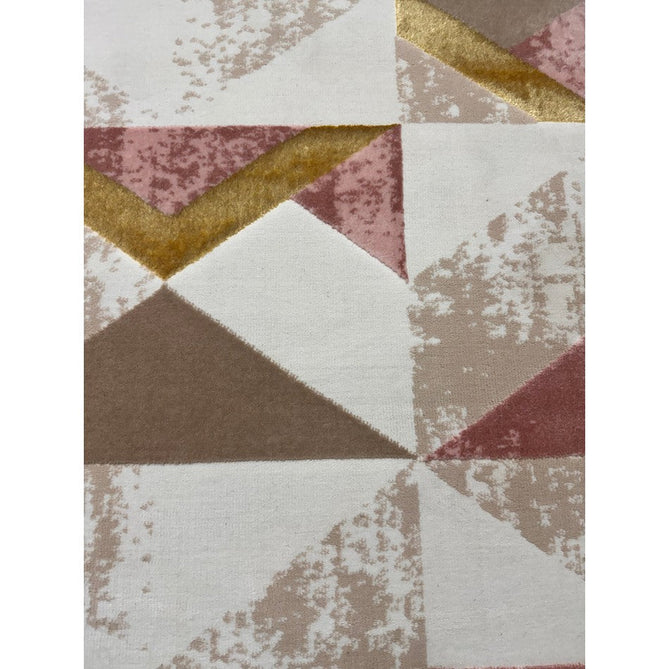 Orion OR10 Flag Modern Geometric Distressed Textured Soft-Touch Metallic Shimmer Pink/Gold/Taupe/Cream Rug-Asiatic Carpets-Rug Love - The Most Loved Rug Store