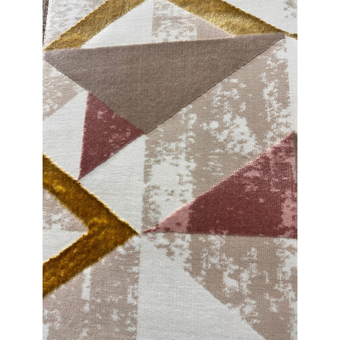 Orion OR10 Flag Modern Geometric Distressed Textured Soft-Touch Metallic Shimmer Pink/Gold/Taupe/Cream Rug-Asiatic Carpets-Rug Love - The Most Loved Rug Store