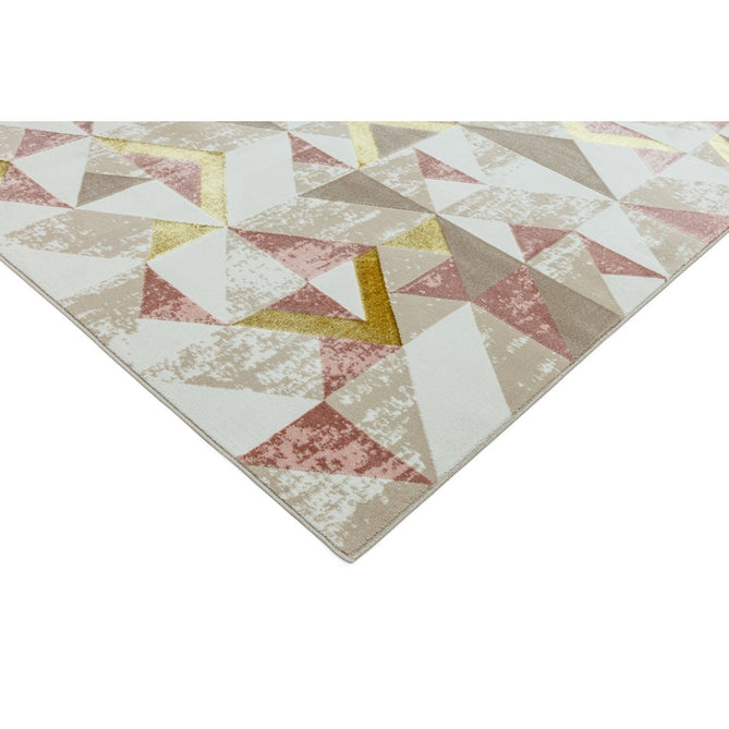 Orion OR10 Flag Modern Geometric Distressed Textured Soft-Touch Metallic Shimmer Pink/Gold/Taupe/Cream Rug-Asiatic Carpets-Rug Love - The Most Loved Rug Store