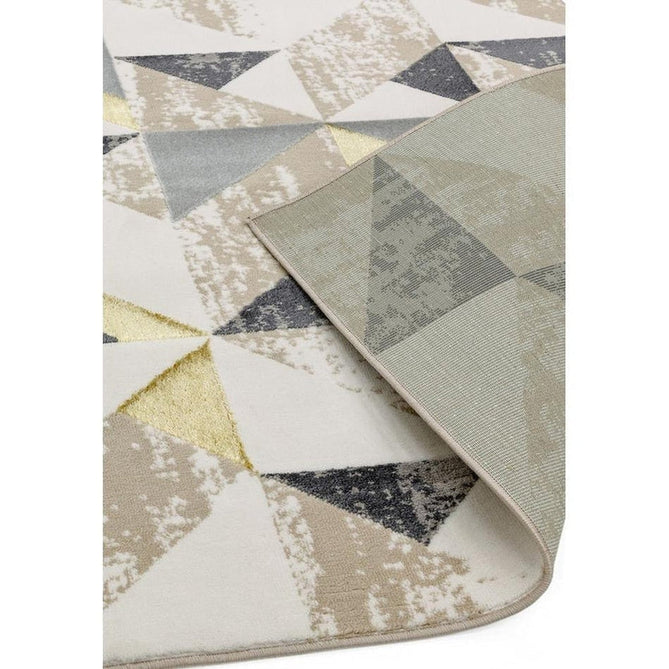 Orion OR11 Flag Modern Geometric Distressed Textured Soft-Touch Metallic Shimmer Yellow/Grey/Gold/Taupe/Cream Rug-Asiatic Carpets-Rug Love - The Most Loved Rug Store