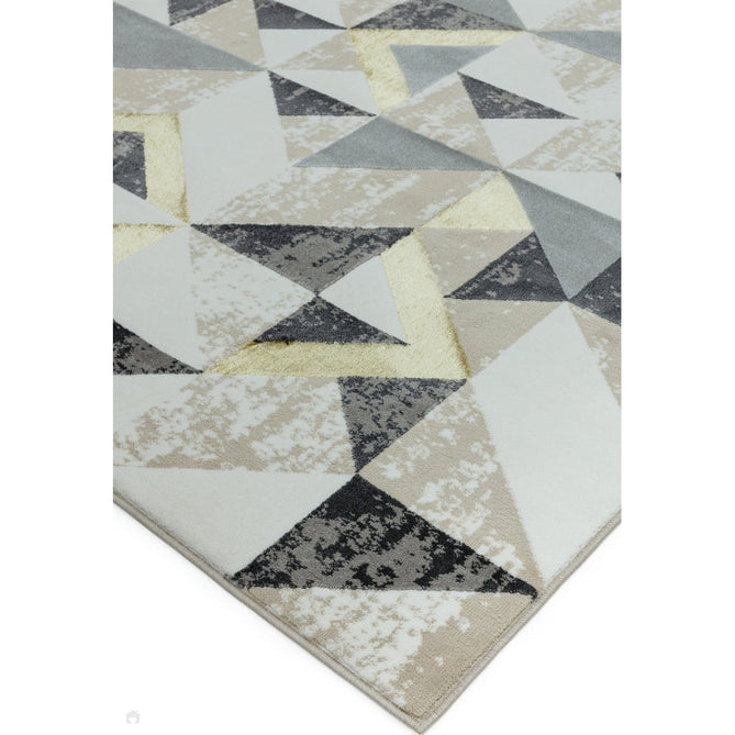 Orion OR11 Flag Modern Geometric Distressed Textured Soft-Touch Metallic Shimmer Yellow/Grey/Gold/Taupe/Cream Rug-Asiatic Carpets-Rug Love - The Most Loved Rug Store