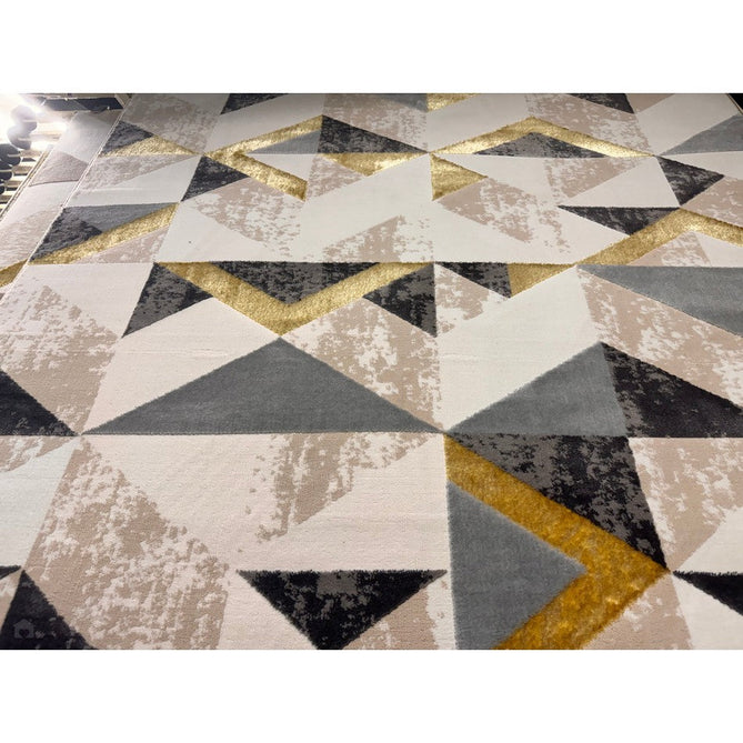 Orion OR11 Flag Modern Geometric Distressed Textured Soft-Touch Metallic Shimmer Yellow/Grey/Gold/Taupe/Cream Rug-Asiatic Carpets-Rug Love - The Most Loved Rug Store
