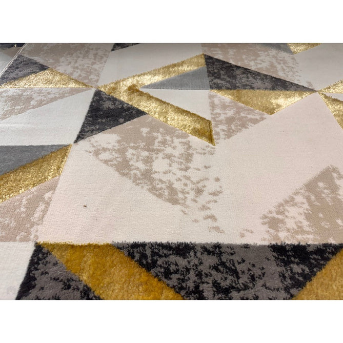 Orion OR11 Flag Modern Geometric Distressed Textured Soft-Touch Metallic Shimmer Yellow/Grey/Gold/Taupe/Cream Rug-Asiatic Carpets-Rug Love - The Most Loved Rug Store