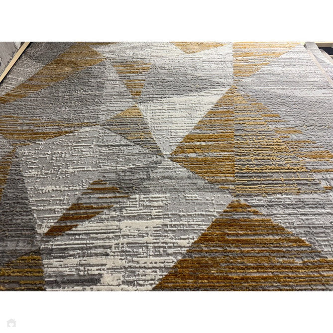 Orion OR12 Blocks Modern Geometric Distressed Textured Soft-Touch Metallic Shimmer Yellow/Grey/Silver/Cream Rug-Asiatic Carpets-Rug Love - The Most Loved Rug Store