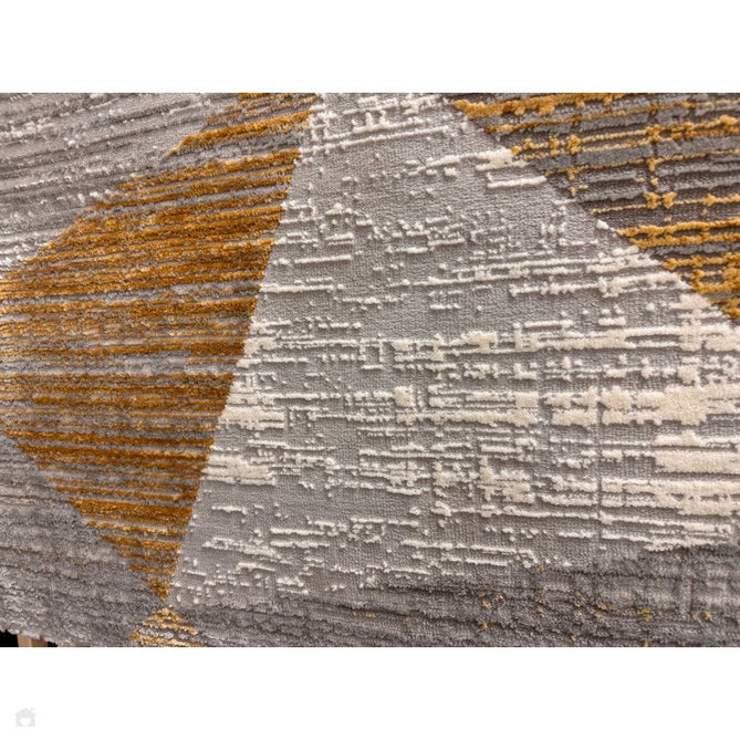 Orion OR12 Blocks Modern Geometric Distressed Textured Soft-Touch Metallic Shimmer Yellow/Grey/Silver/Cream Rug-Asiatic Carpets-Rug Love - The Most Loved Rug Store