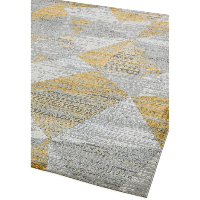 Orion OR12 Blocks Modern Geometric Distressed Textured Soft-Touch Metallic Shimmer Yellow/Grey/Silver/Cream Rug-Asiatic Carpets-Rug Love - The Most Loved Rug Store
