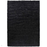 Oxford OXF00 Plain Plush Soft Stain-Resistant Textured Polypropylene Shaggy Anthracite Rug