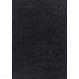 Oxford OXF00 Plain Plush Soft Stain-Resistant Textured Polypropylene Shaggy Black Rug
