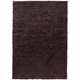 Oxford OXF00 Plain Plush Soft Stain-Resistant Textured Polypropylene Shaggy Brown Rug